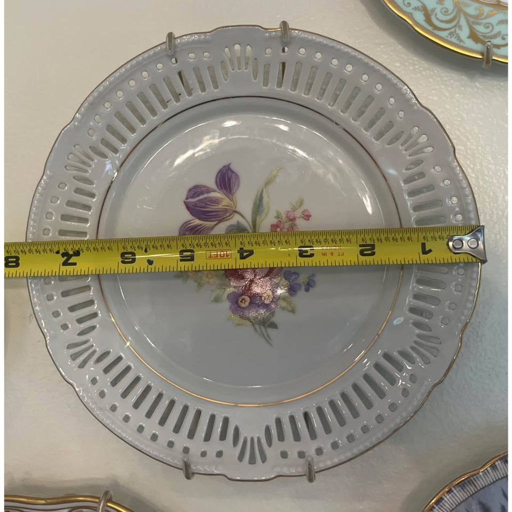 Vintage Schumann Arzberg Germany Reticulated Floral Porcelain Plate