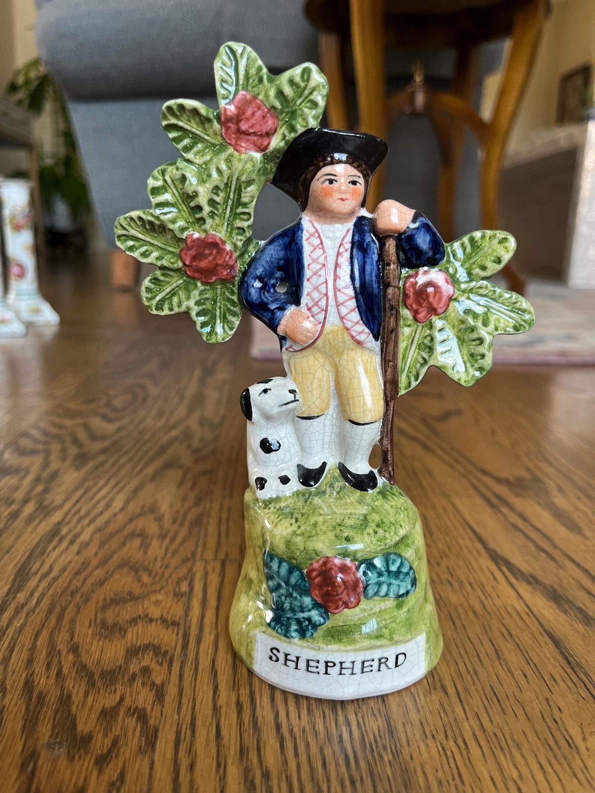 Charming Vintage Staffordshire Shepherd & Shepherdess Pair