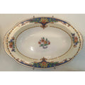 Antique W. H. Grindley & Co. Ltd. England Ivory Oval Floral Serving Dish