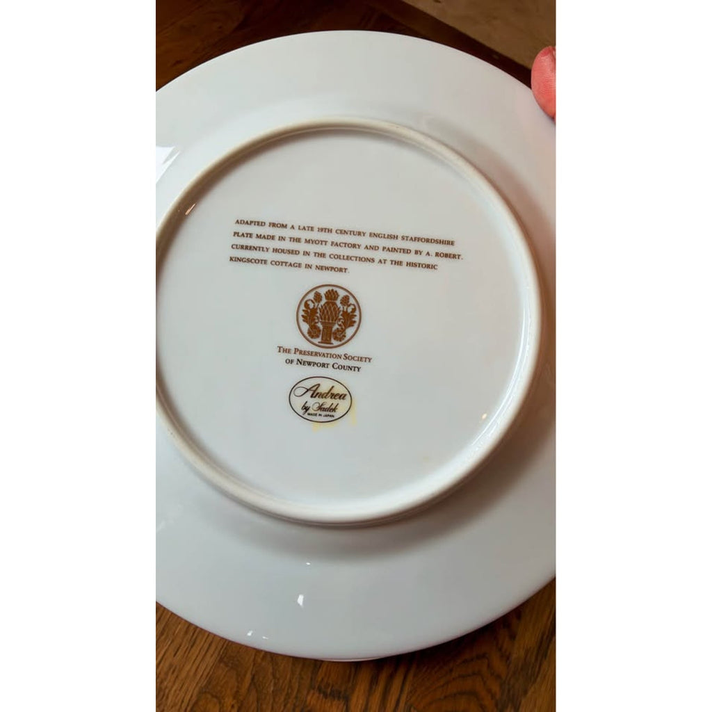 Andrea by Sadek Chelsea Bird Porcelain Plates – Newport Mansions Pair