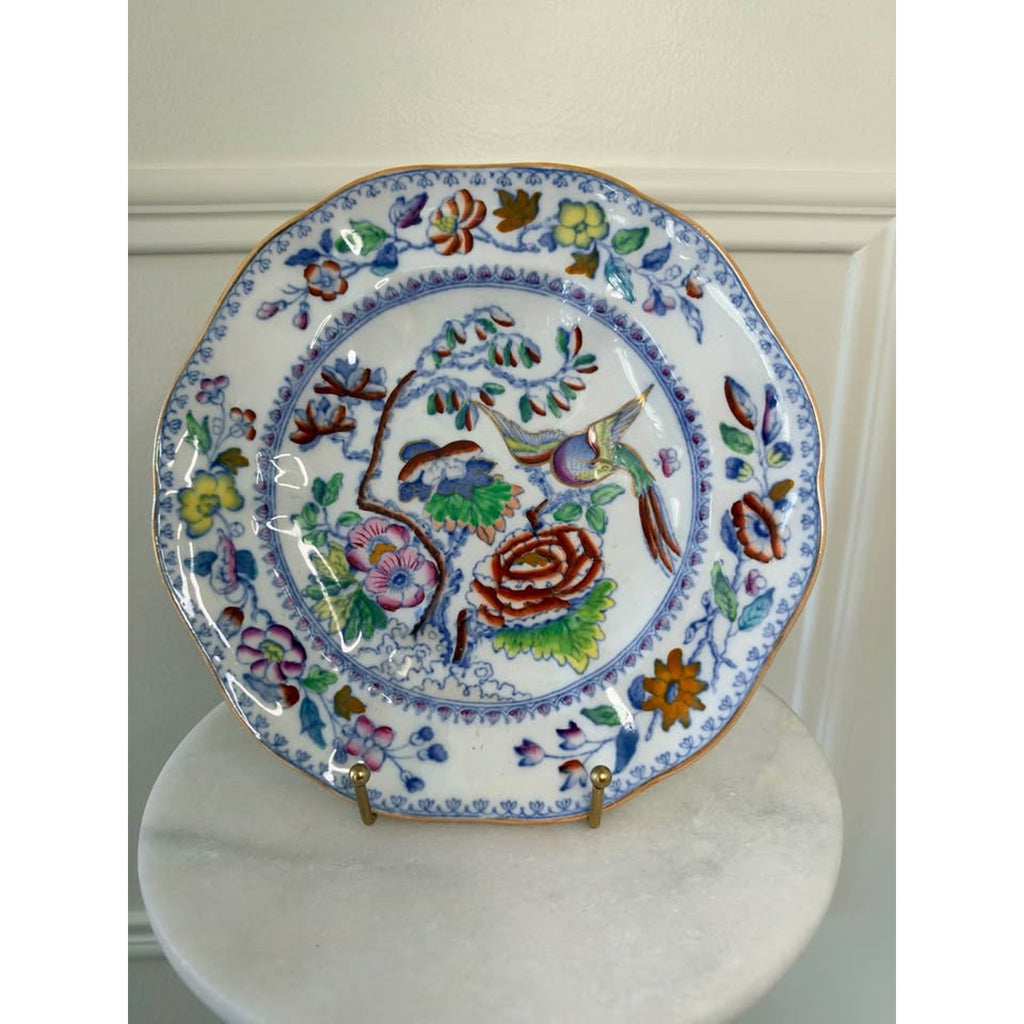 Antique Mason's Ironstone China 9 inch Flying Bird Plate