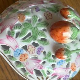 Vintage Royal Danube Strawberry Porcelain Trinket Box