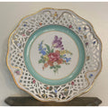 Pair of Vintage Schumann Bavaria Germany Reticulated Floral Plates