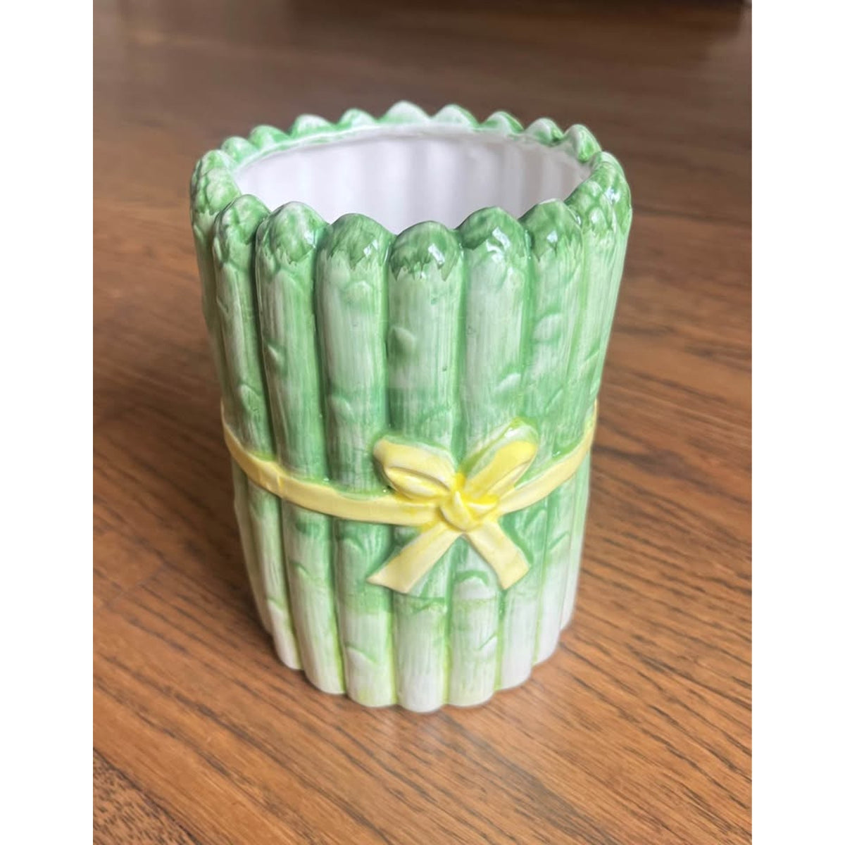 Ceramic Asparagus Planter Utensil Crock Decorative Container