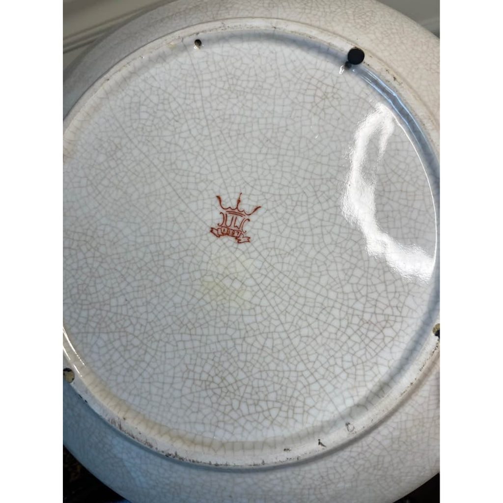 Pair Vintage United Wilson JUWC Chinoiserie Scenic Porcelain Plates