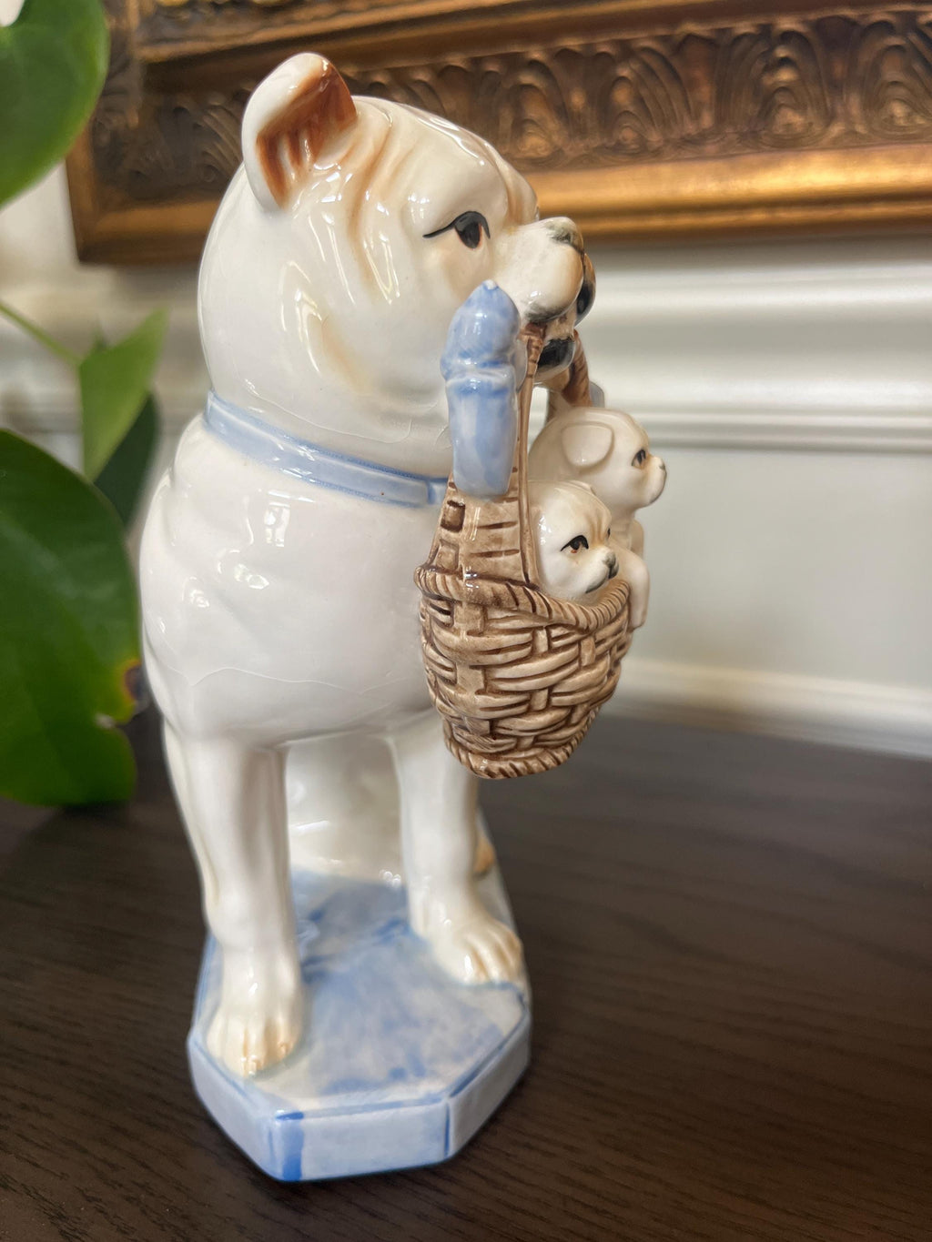 Vintage Fitz & Floyd Pug Dog Bulldog Bookend Figurine