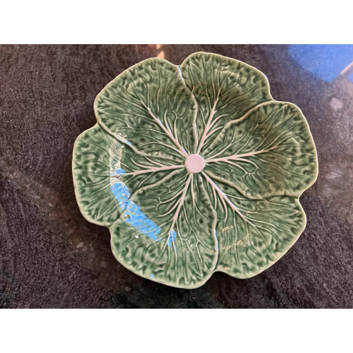 Green Cabbage Leaf Serving Platter