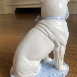 Precious Vintage Fitz & Floyd Pug Dog Bulldog Bookend Figurine