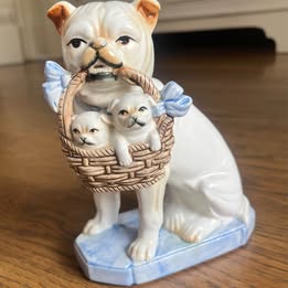 Precious Vintage Fitz & Floyd Pug Dog Bulldog Bookend Figurine