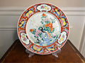 Pair Vintage Chinese Famille Rose Peacock & Floral Porcelain Plates
