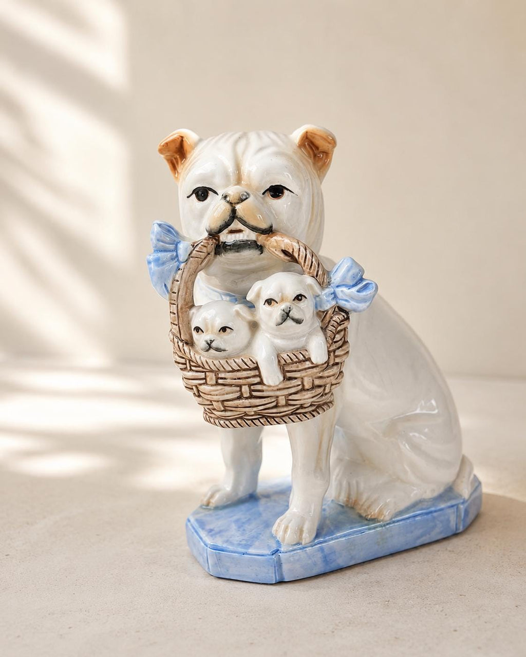 Vintage Fitz & Floyd Pug Dog Bulldog Bookend Figurine