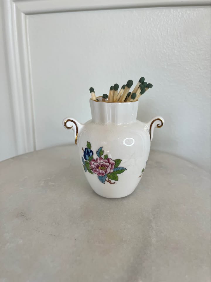 Vintage Aynsley Pembroke Bone China Handled Mini Bud Vase