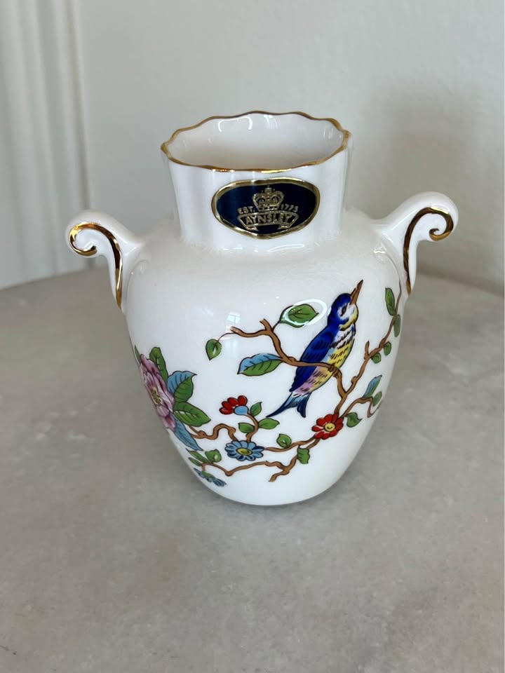 Vintage Aynsley Pembroke Bone China Handled Mini Bud Vase