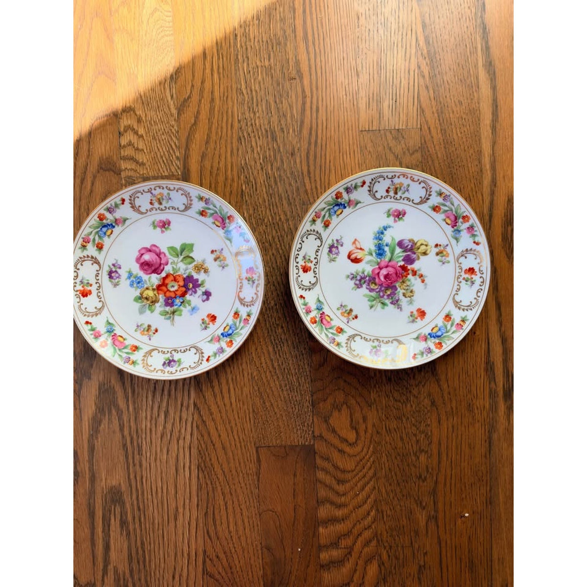 Pair of Vintage Noritake Floral Porcelain Plates – 7"