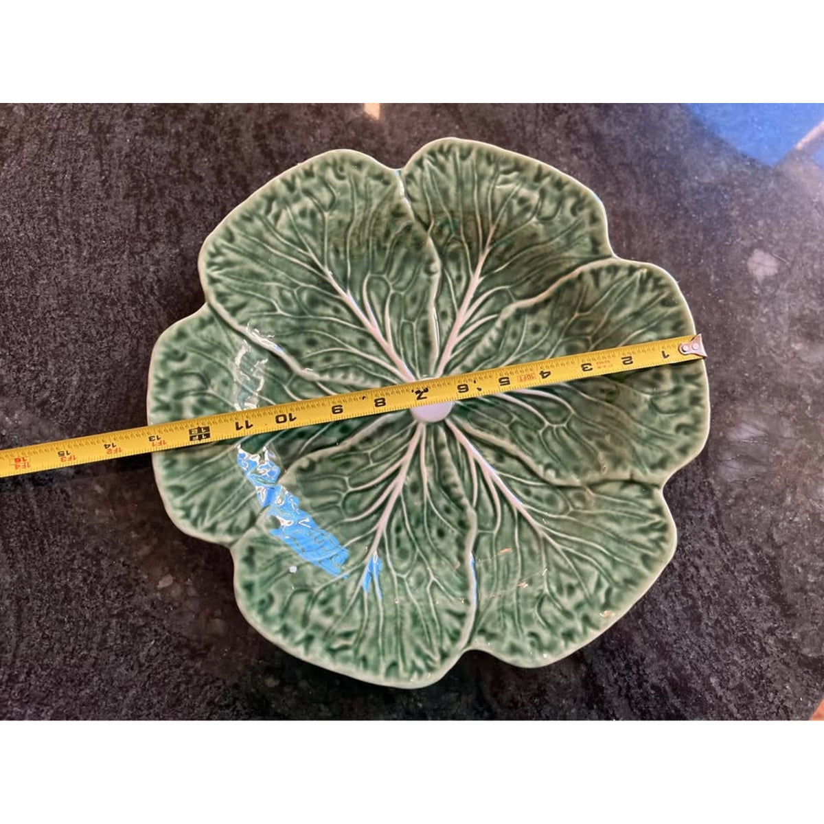 Green Cabbage Leaf Serving Platter