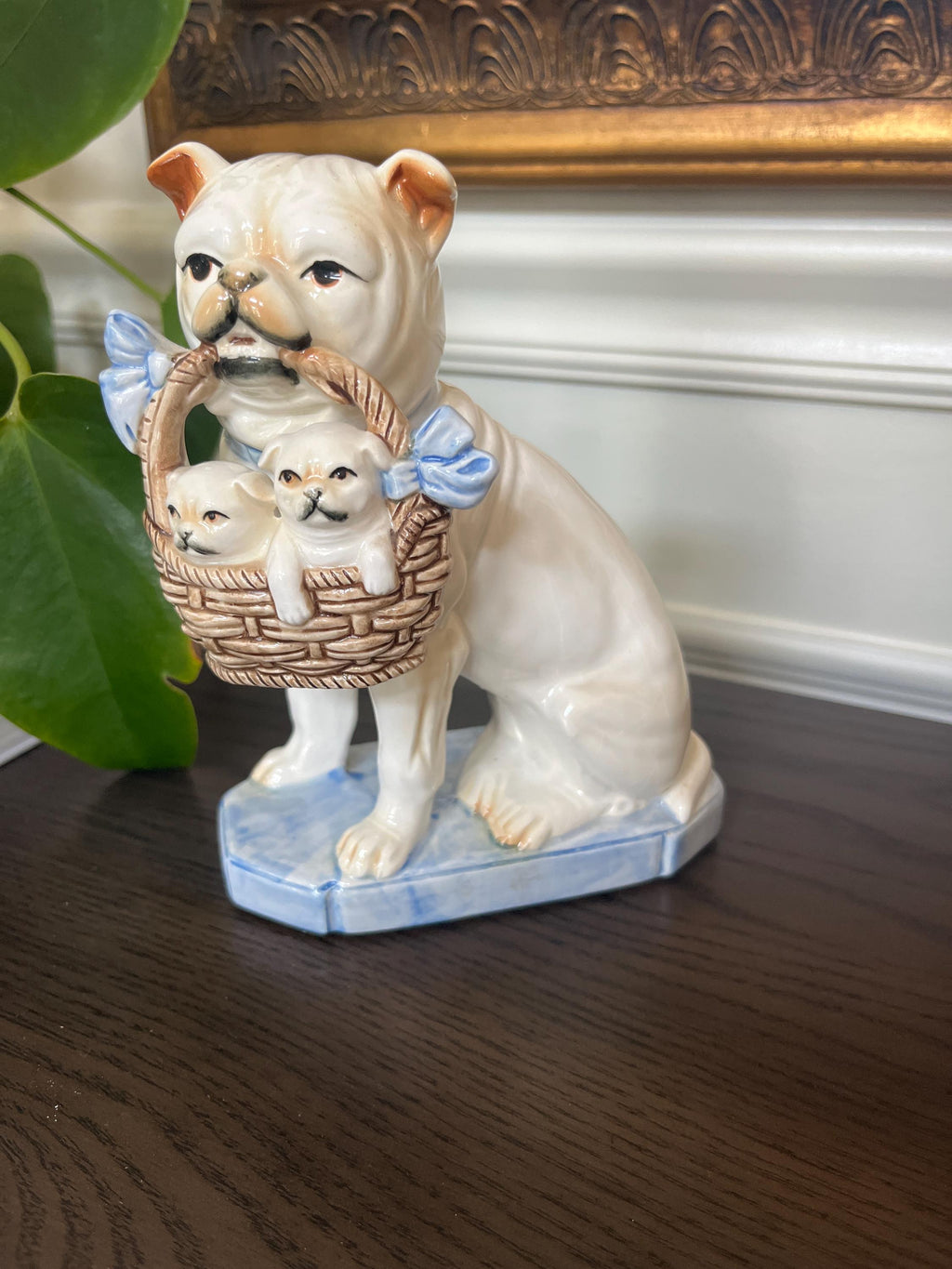 Vintage Fitz & Floyd Pug Dog Bulldog Bookend Figurine