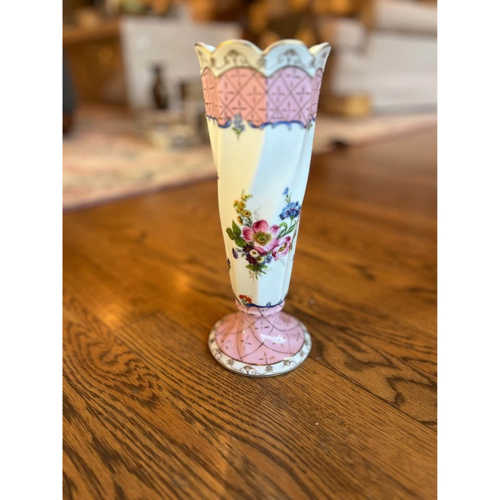Vintage Hand Painted Floral Bud Vase