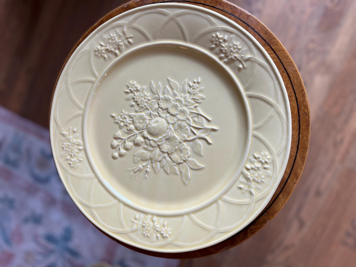 Vintage Bordallo Pinheiro Yellow Floral Platter, 13” Portugal