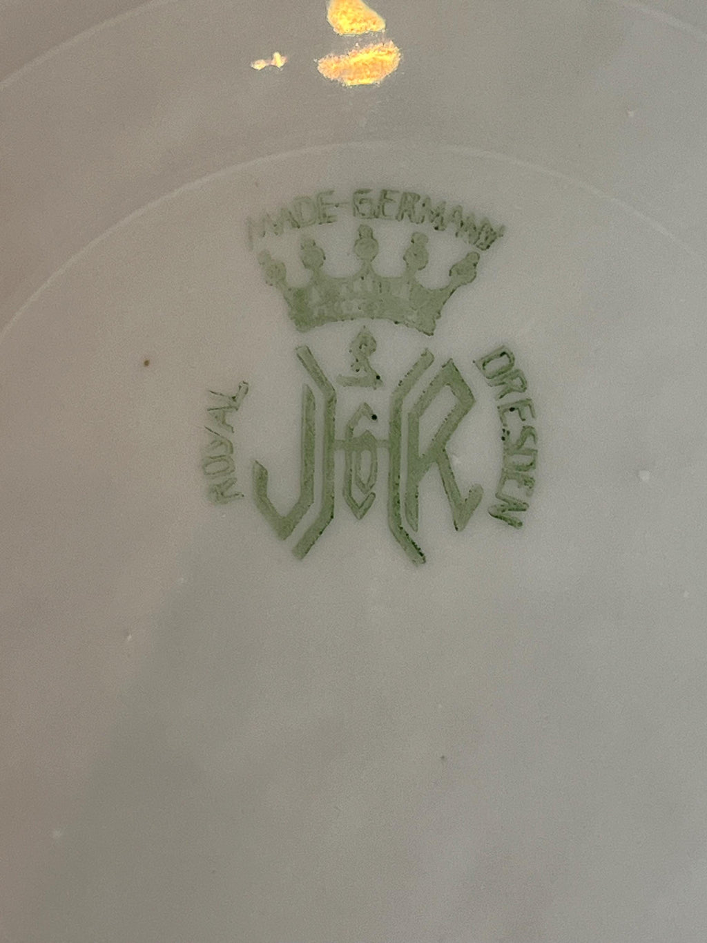 Royal Dresden Germany Reticulated Courting Couple Plate