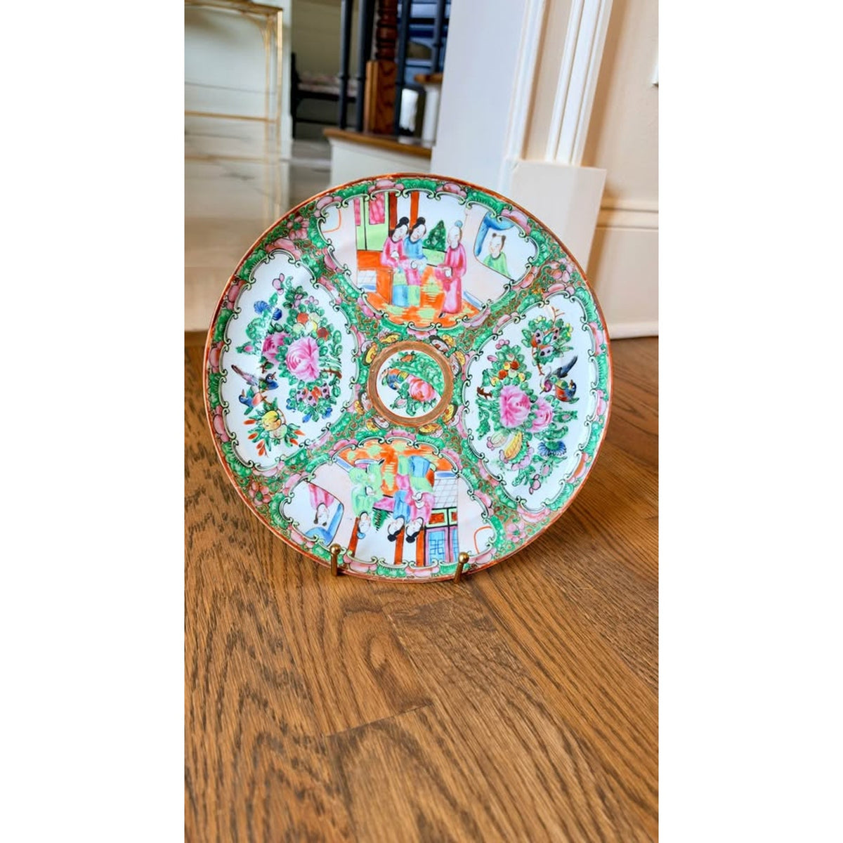 Vintage Chinese Rose Medallion Famille Rose Plate – 10”