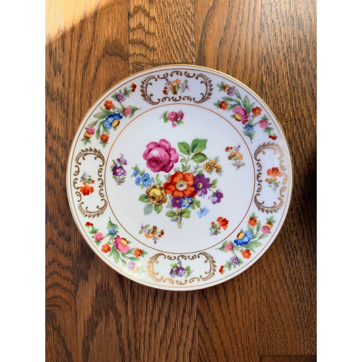 Pair of Vintage Noritake Floral Porcelain Plates – 7"