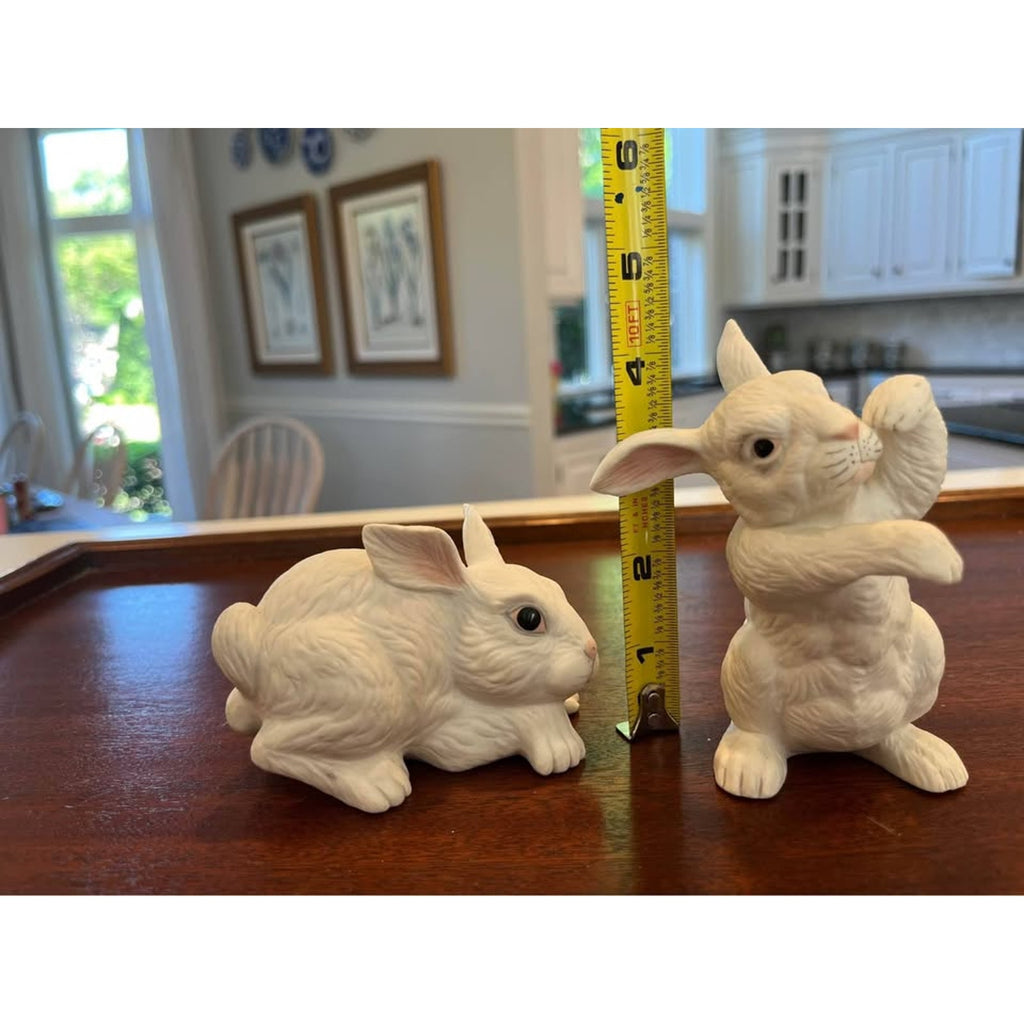 Pair of Vintage Porcelian Bunny Figurines