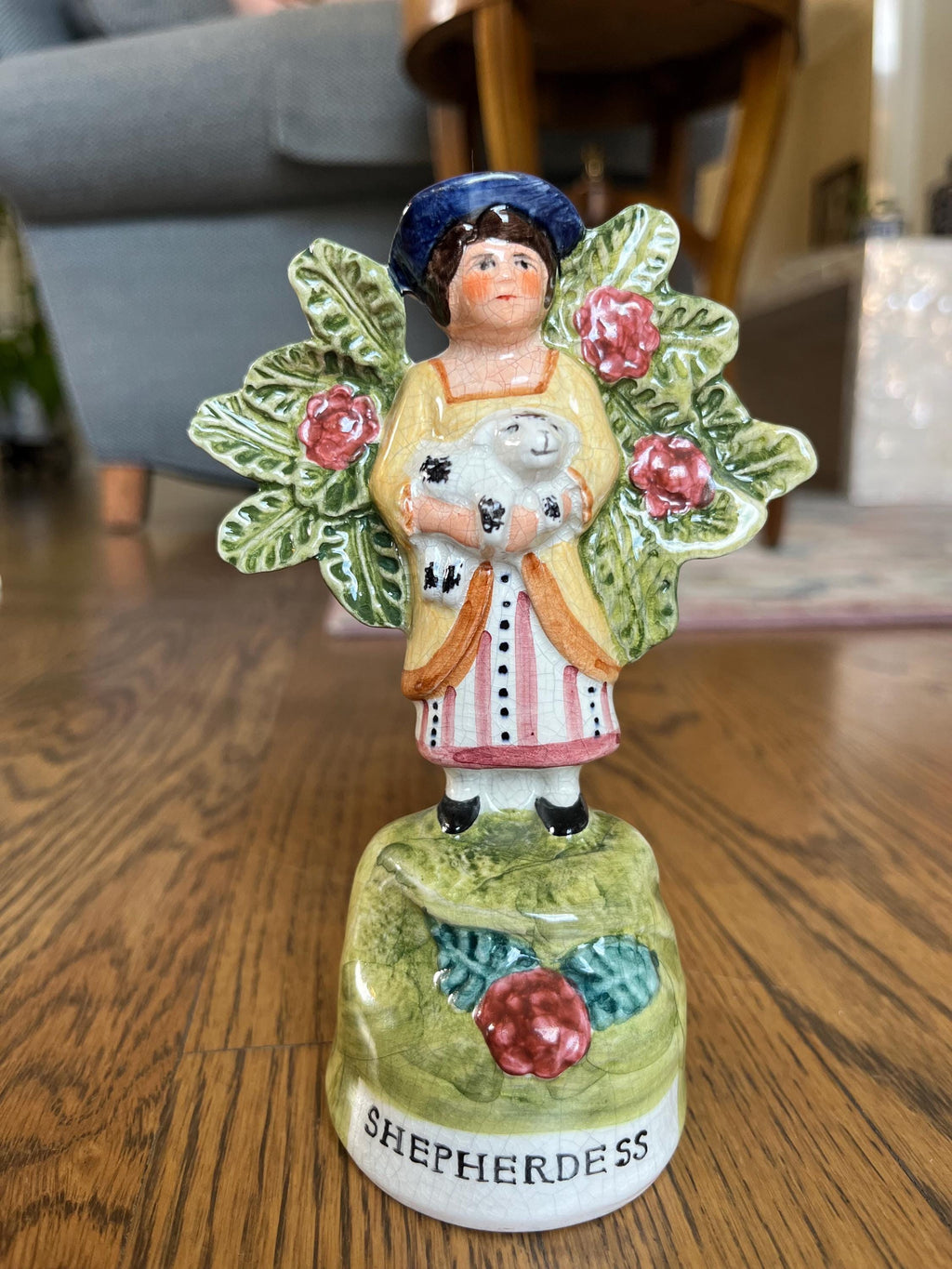 Charming Vintage Staffordshire Shepherd & Shepherdess Pair