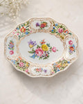 Antique Carl Thieme Dresden Porcelain Reticulated Compote Footed Bowl