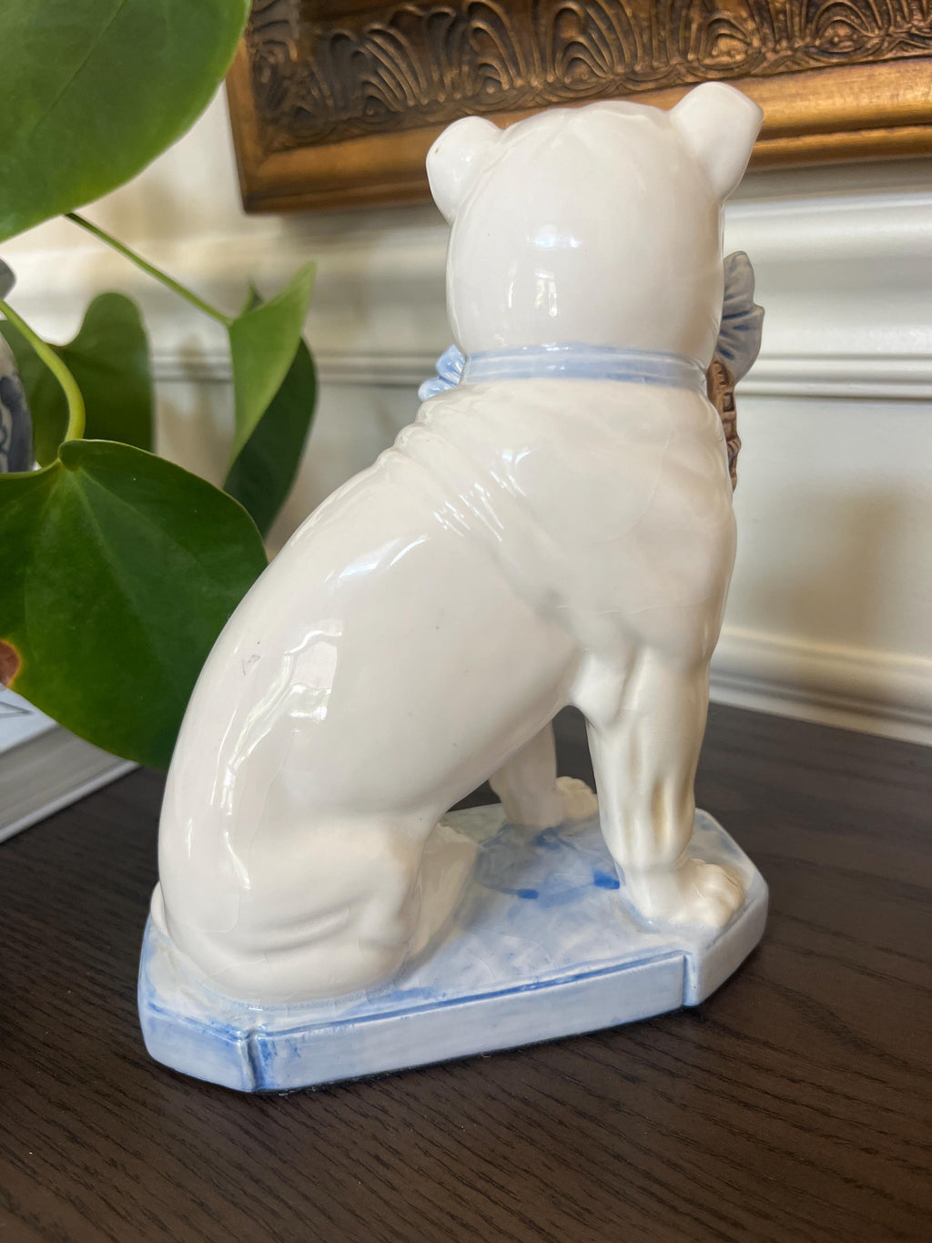 Vintage Fitz & Floyd Pug Dog Bulldog Bookend Figurine