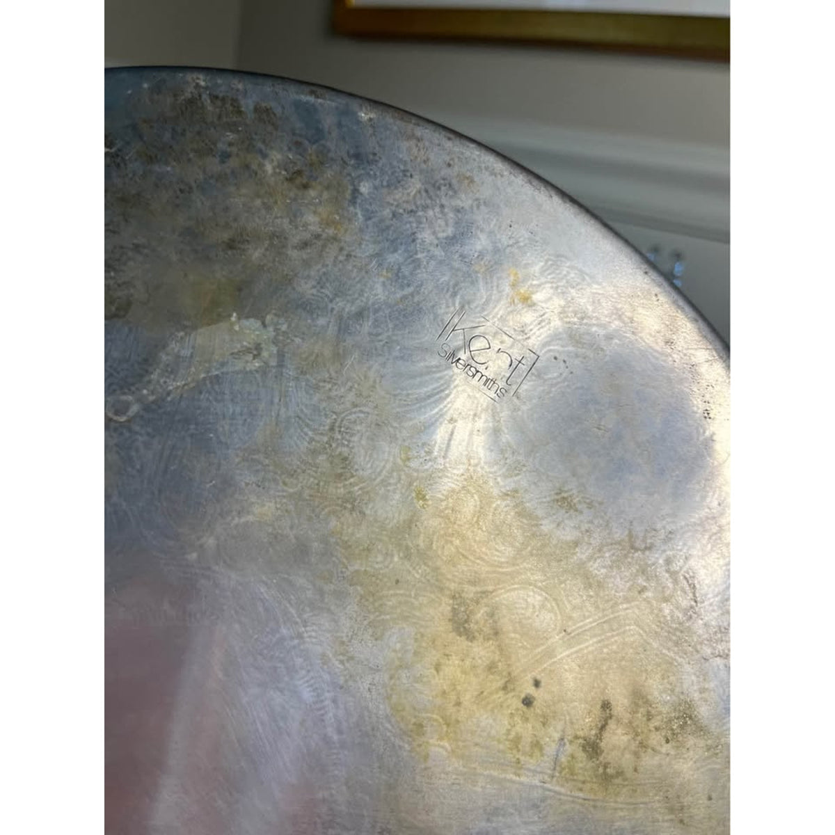Vintage Kent Silversmiths Ornate Silverplate Gallery Tray