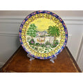 Pair Vintage United Wilson JUWC Chinoiserie Scenic Porcelain Plates