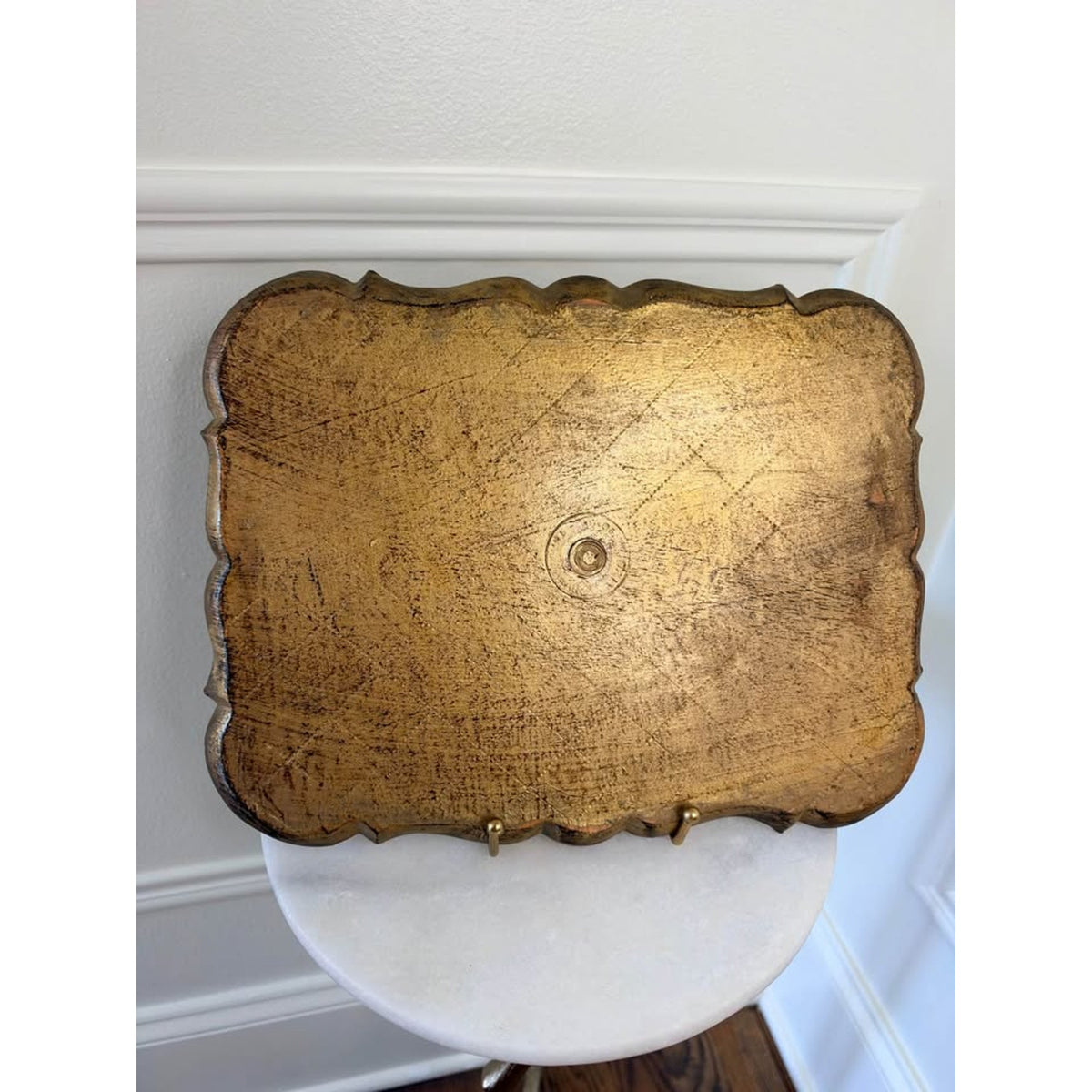 Vintage Italian Florentine Giltwood Style 9 x 11.5 inch Tray