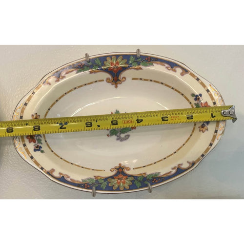 Antique W. H. Grindley & Co. Ltd. England Ivory Oval Floral Serving Dish