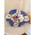 Parisp Floral Scalloped Fishscale Porcelain Dish